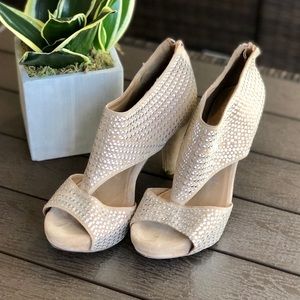 JEFFREY CAMPBELL Ibiza Rally Sandal in Beige